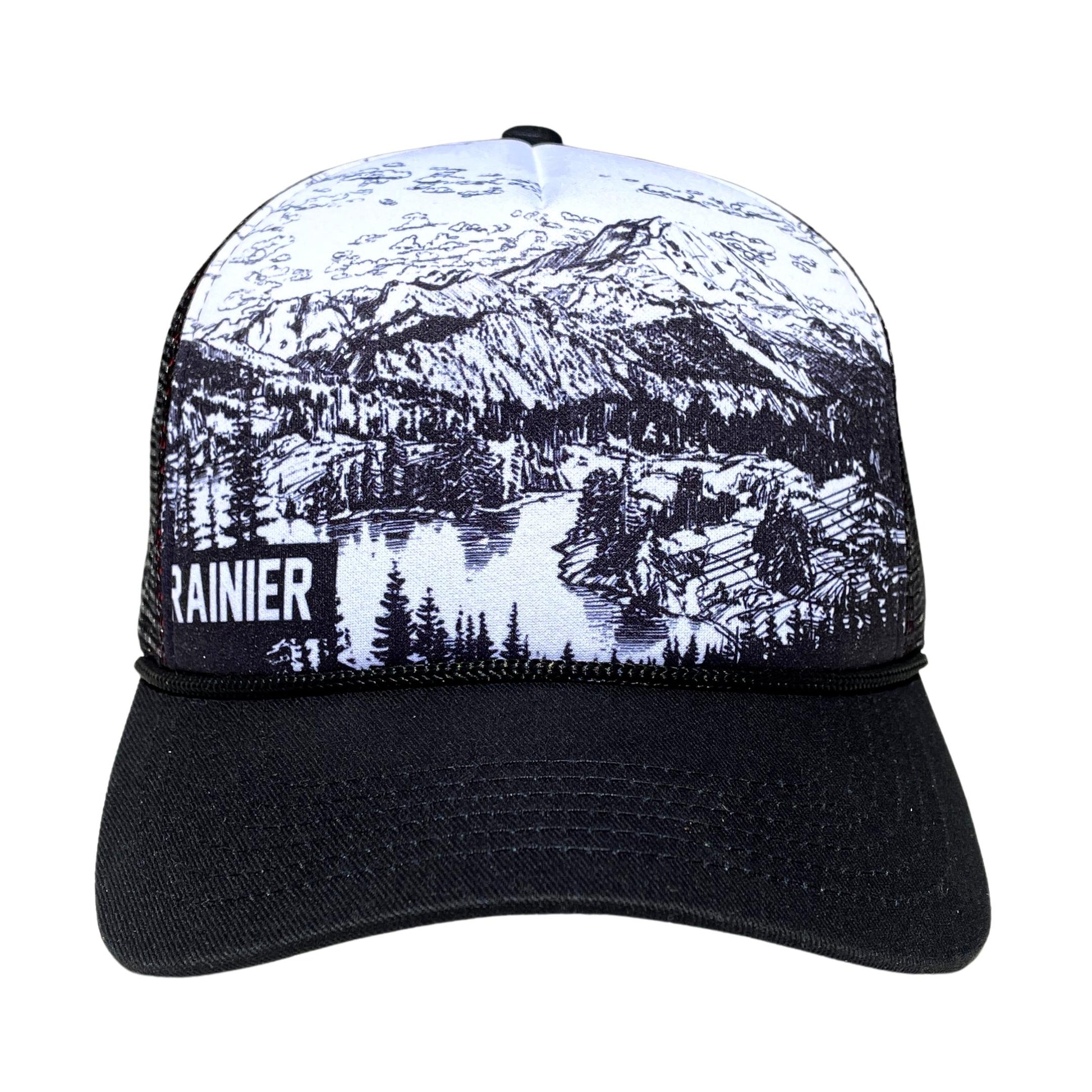 Mount Rainier Trucker Hat Front  view | Hiker Sight